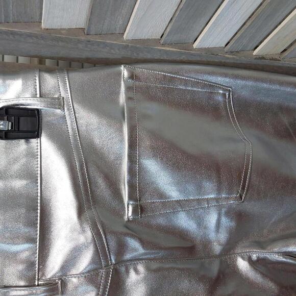 Wild Fable Shimmering Silver Wide Leg Pants - Picture 8 of 13